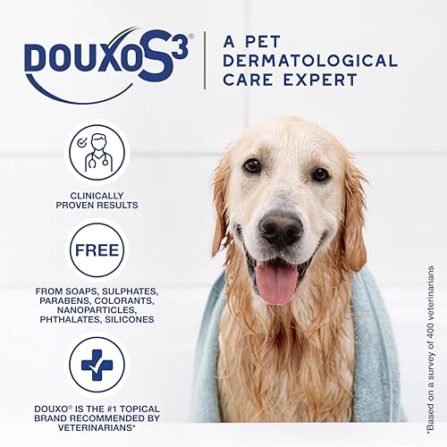 Douxo S3 Seb Mousse, Contains 0.5% Ophytrium, Odor Control & Seboregulating, For Oily to Flaky Skin, Seborrhea, For Dogs and Cats, 5.1 fl. oz. (150mL)