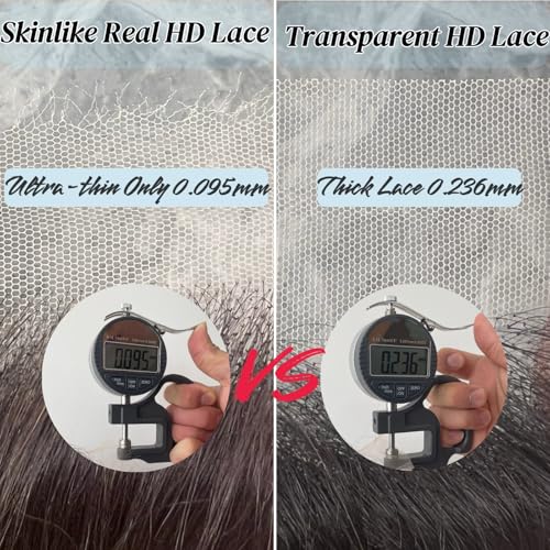 5x5 SKINLIKE 100% Real HD Lace Closure Body Wave Human Hair Closure 0.095mm Ultra-thin Invisible Swiss HD Lace Closure Pre Plucked Small Single Knots Brazilian Virgin Human Hair Closure 20inch