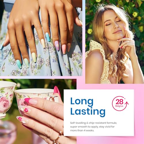 beetles Gel Polish Set - 39Pcs Neon Gel Nail Polish Pink Red Blue Purple Polish All Season Nails with Base Top Coat Soak off Uv LED Lamp Colorful Candies Manicure Kit DIY Home Gifts for Women Girls