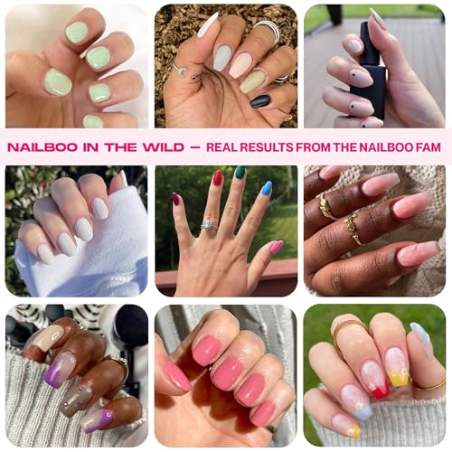 Nailboo Dip Powder for Nails ? Clear Nail Dipping Powder, Custom Made with Highly Pigmented Ultra-Fine Formula, No UV Light Needed, DIY Nails at Home for Beginners or Pros, 0.5 oz