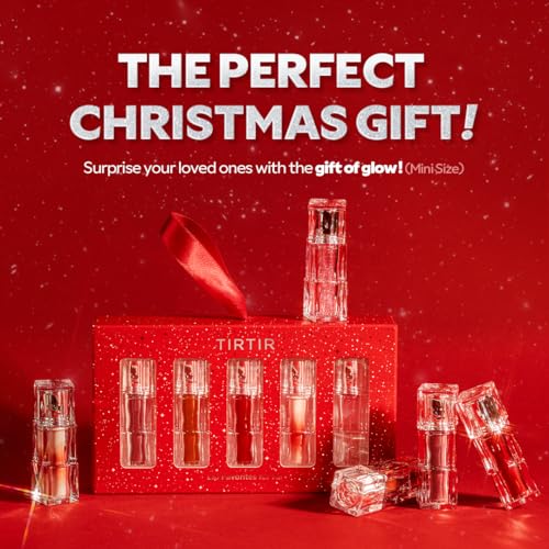 TIRTIR Holiday Lip Stain Gift Set | 12H Lasting Korean Lip Gloss Stocking Stuffers for Women, set of 5
