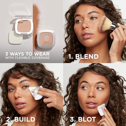L'Oreal Paris True Match Super Blendable Oil Free Powder Foundation, W2 Light, 0.33 oz, Packaging May Vary