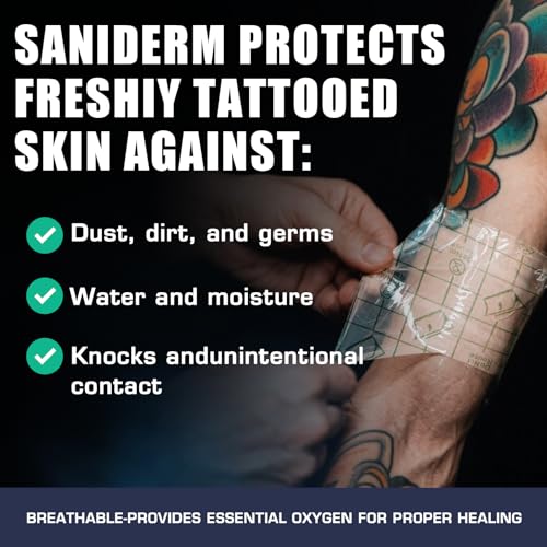 Tattoo Aftercare Bandage - 10 inches x 2.2 Yard - Clear Adhesive Roll - Easy to Apply and Remove, Second Skin, Waterproof and Latex Free Tattoo Cover up Patch