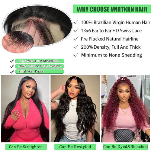 13x6 HD Transparent Deep Wave Lace Front Wigs Human Hair Wig for Women 200% Density Deep Curly Human Hair Wig 24 Inch Wet and Wave Frontal Wigs Human Hair Curly Wig with Baby Hair