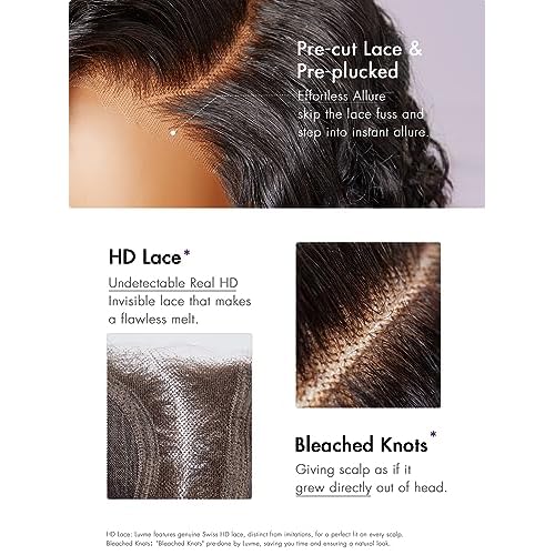 LUVME HAIR 10'' Glueless HD Curly Wig Human Hair Pre Cut Lace Wig, Real HD Lace Short Curly Bob Wigs 180 Density Human Hair Pre Plucked Bleached Knots Pre Cut