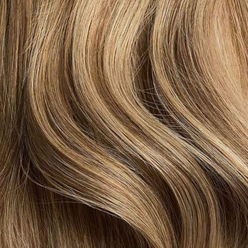 Luxy 100% Remy Human Hair ? Scalp Hair Fill-Ins - Clip-Ins for Scalp & Part Line Coverage - Natural Coverage for Thinning Areas, Lightweight Mesh Bands 30 grams 12" Bronde Balayage Scalp
