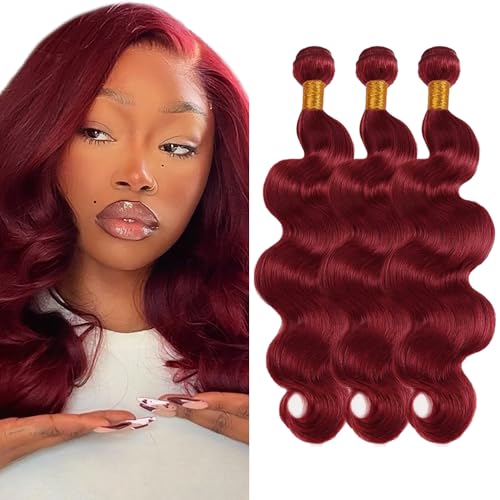 Burgundy Human Hair Bundles 99j Bundle Burgundy Bundle Human Hair 14 16 18 inch 99j Body Wave 3 Bundles Wine Red Weave 150g