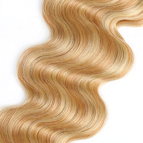 28 30 32 inch #27 Bundles Human Hair Honey Blonde Bundles Blonde Body Wave Human Hair Bundle P27/613 Bundle