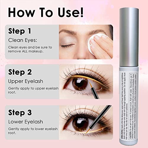 Hairgenics Lavish Lash ? Eyelash Growth Enhancer & Brow Serum with Biotin & Natural Growth Peptides for Long, Thick Lashes and Eyebrows! Dermatologist Certified, Cruelty Free & Hypoallergenic.