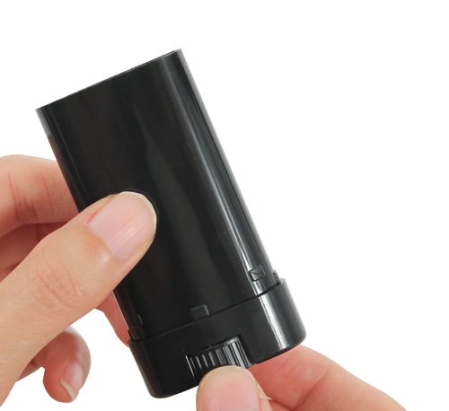 Minsily 20 Pack 15ml Empty Deodorant Containers Oval Lip Balm Tubes 0.5 oz Plastic Deodorant Tubes Refillable Oval Twist-Up Tubes BPA-Free for DIY Homemade Crayon Chapstick Lotion Sticks Vials(Black)