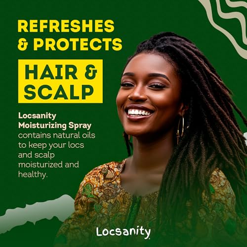 Locsanity Rosewater and Peppermint Daily Moisturizing Spray ? Jumbo Size Hydrating Dreadlock Spray to Nourish the Scalp and Protect Hair From Oil and Buildup (32oz)
