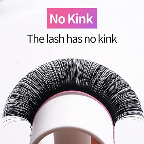 VEYES INC Easy Fan Volume Lash Extensions 03 05 07 J/B/L/C/CC/D/DD Curl 8-25mm Mixed & Single Length Tray, Matte Black Self Fanning Eyelashes, Professional Supplies for Lash Techs (0.05 J 8-16mm)