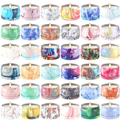 36 Packs Scented Candles Gift Set, Fragrances Candle for Women, 2.5 OZ Portable Jar Candle for for Spa, Yoga, Bath, Aromatherapy, Stress Relief.
