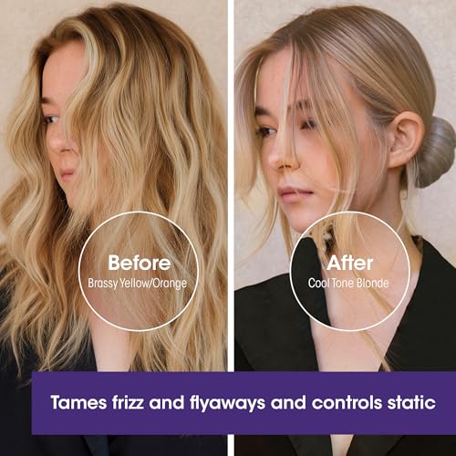 GIOVANNI Color Chic Purple Shampoo, Conditioner, & Styling & Toning Foam for Blonde, Gray, Silver & Bleached Hair, Reduces Brass Tones, Adds Shine, Vegan - 13.5 fl oz & 7 fl oz Mousse (Set of 3)