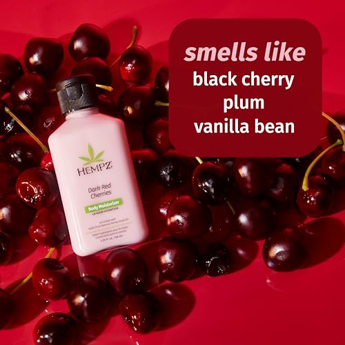 Hempz Mini Dark Red Cherries Lotion, Ultra Hydrating Moisturizer for Body, Hands and Feet 2.25 oz.