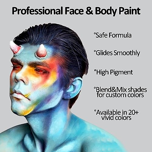 Mysense Pastel Purple Face Body Paint,Water Based Washable Face Paint,Non-toxic Cream Body Paint for Adults and Children,Purple Face Painting for Halloween SFX Ursula Costume Cosplay Makeup,0.6oz