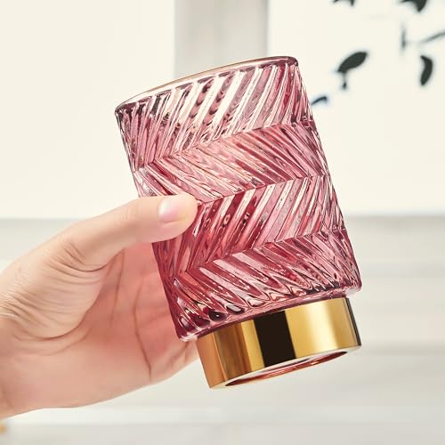 Makeup Brush Holder Organizer,Toothbrush Holders,Desk Pen Pencil Holder,Multifunctional Vintage Glass Brush Cup£¨A40-4-US£©