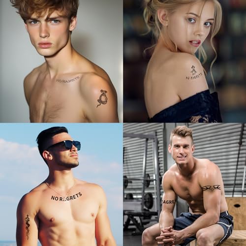 Temporary Fake Barbed Wire Tramp Stamp Realistic Tattoo Stickers for Adult Women Men,Neck Spine Wicked Tattoos for Halloween,Parties 4 sheets A (45+ styles)
