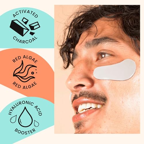 BLAQ Premium Under Eye Hydrating Patches for Dry Skin, Dark Circles and Puffiness. Snow Mushroom, Green Tea, Marine Algae, Vegan and Cruelty-Free, Snow Circles, 5-Pack