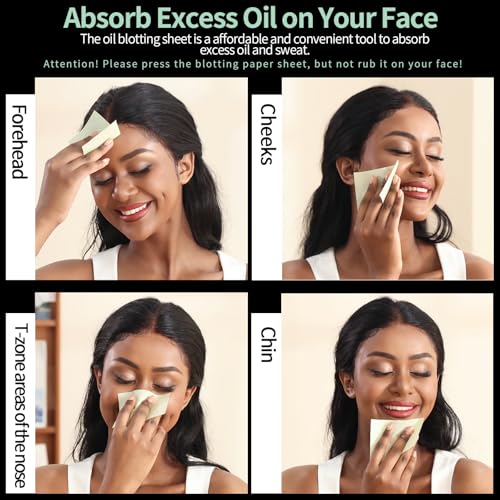 FANDAMEI Oil Blotting Sheets For Face, 600 PCS Oil Blotting Papers, Blotting Paper for Oily Skin, Oil Control Film, Oil Absorbing Sheets For Face, Oil Absorbing Tissues