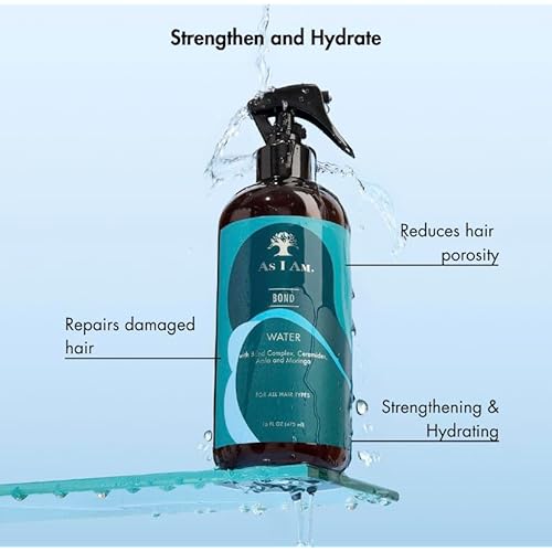 As I Am Bond Water - 16 oz - with Moringa, Amla, & Ceramides - Hair Repair Treatment For Damaged Hair