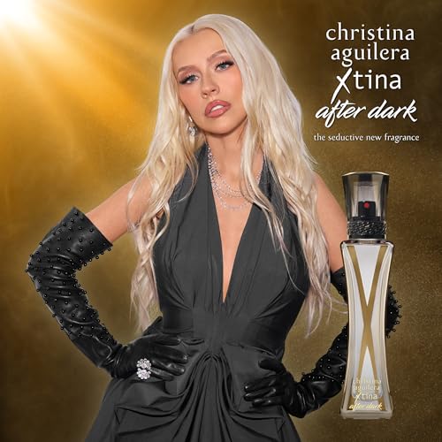 Christina Aguilera Xtina After Dark Eau de Parfum for Women, EDP Spray, Notes of Fig de Provence, Caramel, Vanilla Bean, Floral Amber Woody Fragrance, Travel Size Perfume, 0.5 fl oz