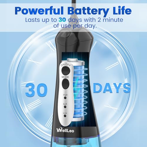 Water Flossers for Teeth, Portable Oral Irrigator Rechargeable Water Dental Flosser Pick with High Pressure 5 Jet Tips, IPX7 Travel Water Flossing for Brace Teeth Cleaner Gum Care