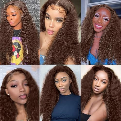 #30 Light Brown Bundles Human Hair Deep Wave 3 Bundles 34 34 34 Inch Unprocessed Brazilian Virgin Remy Brown Deep Wave Bundle Huma Hair Extensions