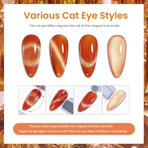 Beetles Cat Eye Gel Nail Polish Set - 20 Colors Nude Pink Green Blue Red Brown Black Magnetic Gel Polish Base Gel Matte Glossy Top Coat Lush Velvet Soak Off UV Manicure Salon DIY Gift for Women