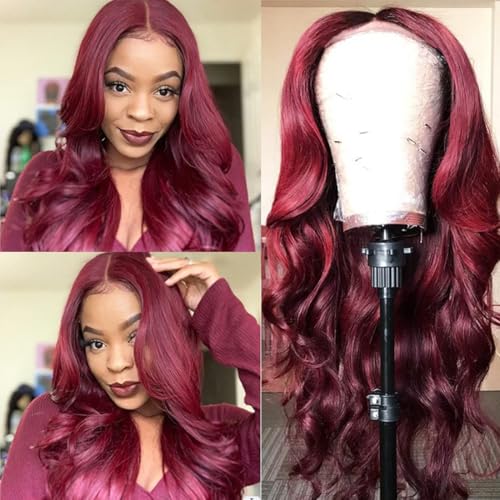 QUEEN VIRGIN REMY QVR 13x4 Lace Front Wigs Human Hair Body Wave 150% Density Natural Wavy Frontal Wigs for Black Women 100% Human Hair Pre Plucked with Baby Hair