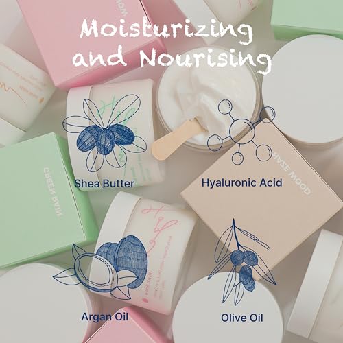 Body Cream with Perfume Splash Green Rain - 2024 New Version, Rose BlackCurrant Musk Shea Butter Argan Oil Smell Good Scented Nourishing Body Lotion Gift Moisturizing for Dry Skin [7.05 OZ]