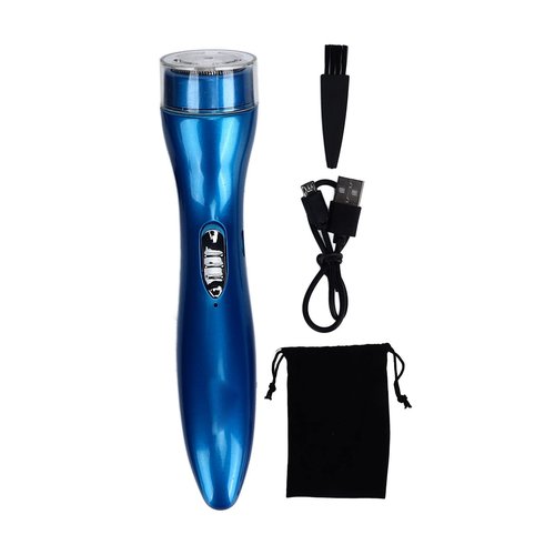 Electric Razor, Quiet High Speed Rotate Head Head Shaver for Home for Car (Blue)