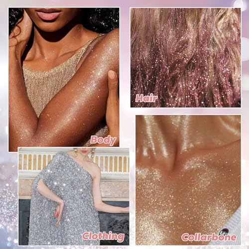Body Glitter Spray¡¼Long Lasting¡½¡¼Skin Friendly¡½¡¼Quick-Drying¡½ Glitter Spray for Hair/Body 120ML£¬Pink