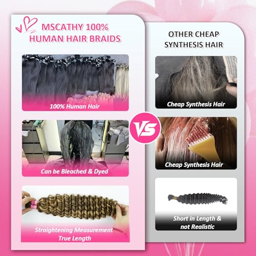 4/27# Human Braiding Hair for Boho Braids 100g Color 4/27# Bulk Deep Wave Human Hair for Braiding Ombre Blonde Brown Highlight 100% Brazilian Human Hair 22inch for Boho Braids 12A