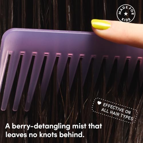 Evereden Kids Detangler Spray: 4-in-1 Leave-In Hair Spray | Detangle, Moisturize & Strengthen| Easily Tackle Even the Toughest Knots | Clean & Vegan All types of Hair Product for Kids | Pack of 2