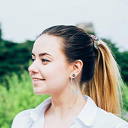 Shiny Scrunchies Metallic Tone Hair Bands Elastic Hair Ties Set Glitter Ponytail Holder Soft Scrunchy for Women(6 Pack Hair Scrunchies)