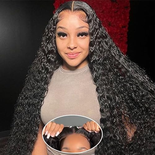 24 Inch Wear and Go Glueless 180% Density 5x5 HD Lace Closure Wigs Water Wave Lace Front Wigs Wet And Wavy Wigs For Beginners