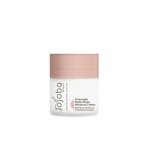 The Jojoba Company Overnight Multi-Biotic Moisture Cream with Snow Mushroom & ProRenew Complex – Hydrating Night Cream for Dry, Sensitive Skin – Nourishing, Lightweight