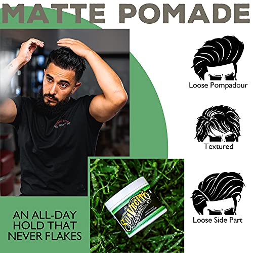 Suavecito Pomade Matte (Shine-Free) Formula 32 oz, 1 Pack - Medium Hold Hair Pomade For Men - Low Shine Matte Hair Paste For Natural Texture Hairstyles