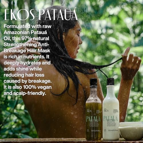Natura Ekos Patau? Strengthening Anti-Breakage Hair Mask - For Weakened, Brittle, Damaged and Dry Hair - Vegan, Not Tested On Animals