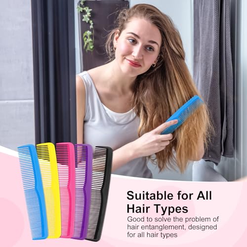 100pcs Plastic Colorful Combs in Bulk, Individually Wrapped, Double Tooth Hair Pocket Comb, for Homeless, Charity, Hotel, Travel, Airbnb, Home, Shelter