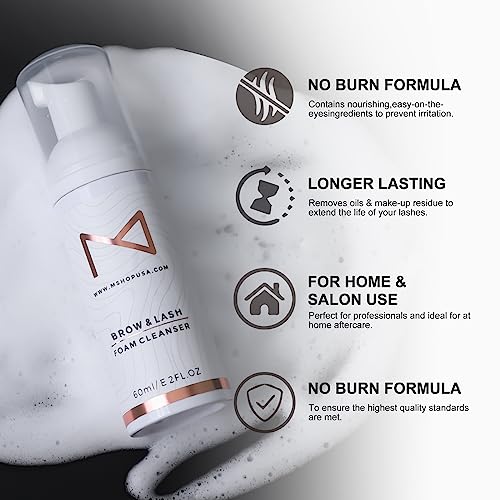 M - Permanent Makeup Brow & Lash Foam Cleanser For Eyelash Extensions, Microblading, Powder Brows, Eyebrows, Nano Brows, Permanent Make Up 60ML