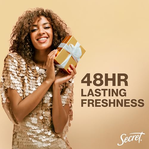 Secret Aluminum Free Deodorant for Women, 48hr Odor Protection with Pro-Hyaluronic Acid, PH Balancing Minerals, Holiday Dry Solid, Spoonful of Sugar with Glazed Cr?me & Vanilla Custard Scent, 2.4 oz