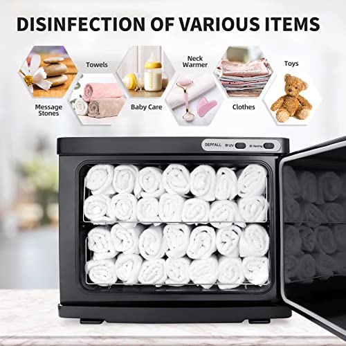 Hot Towel Warmer, Professional 23L Large Capacity Hot Towel Cabinet, 2-in-1 Spa Towel Warmers for Facials, Barber, Salon, Esthetician, Upgrade Fast Heating Aluminum Interior, Black