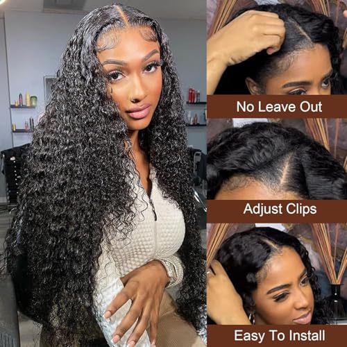 V Part Wig Human Hair curly Upgrade U Part Wig for Black Women Kinky curly Glueless Clip In Half Wig No Leave Out Wigs 180% Natural Color 30inch