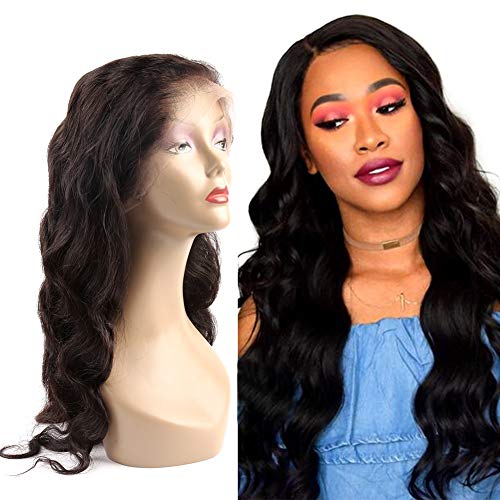 Body Wave Wigs Virgin Human Hair Full Lace Wigs Natural Color With 100% Brazilian Human Hair For Women (Full Lace Wig, 130% Density, 12 inch)