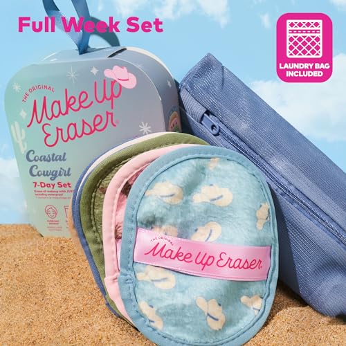 The Original Makeup Eraser, 7-Day Set, Erase All Makeup with Just Water, Including Waterproof Mascara, Eyeliner, Foundation, Lipstick, Sunscreen, and More!
