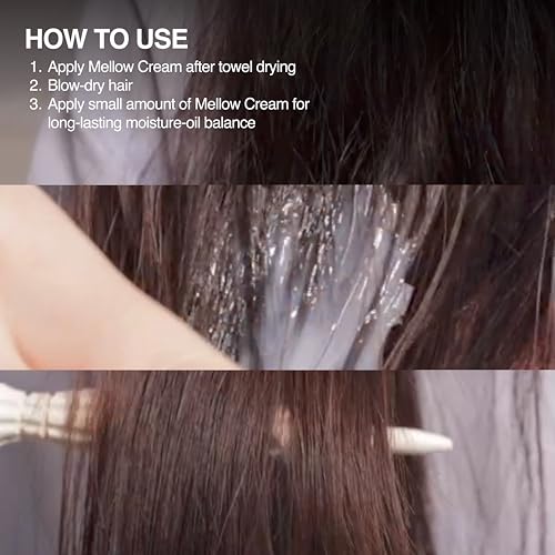 Mellow Cream Hair Treatment 150 ml ? Leave-In Conditioner for Deep Moisture & Damage Repair, Instant Results on Dry, Frizzy, and Color-Treated Hair