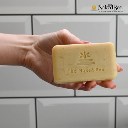 The Naked Bee Oatmeal & Honey Triple Milled Soap, 5 Ounce, 3 Pack, Orange Blossom Honey