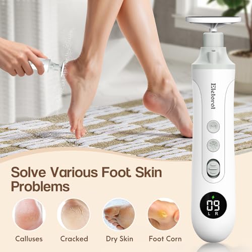 Eletorot Electric Nail File Set for Seniors, 5 in 1 Toenail Grinder Kit for Thick Nails, Professional Manicure and Pedicure Kit, Cordless Pedicure Tools for feet, 9 Speeds Nail Drill Machine